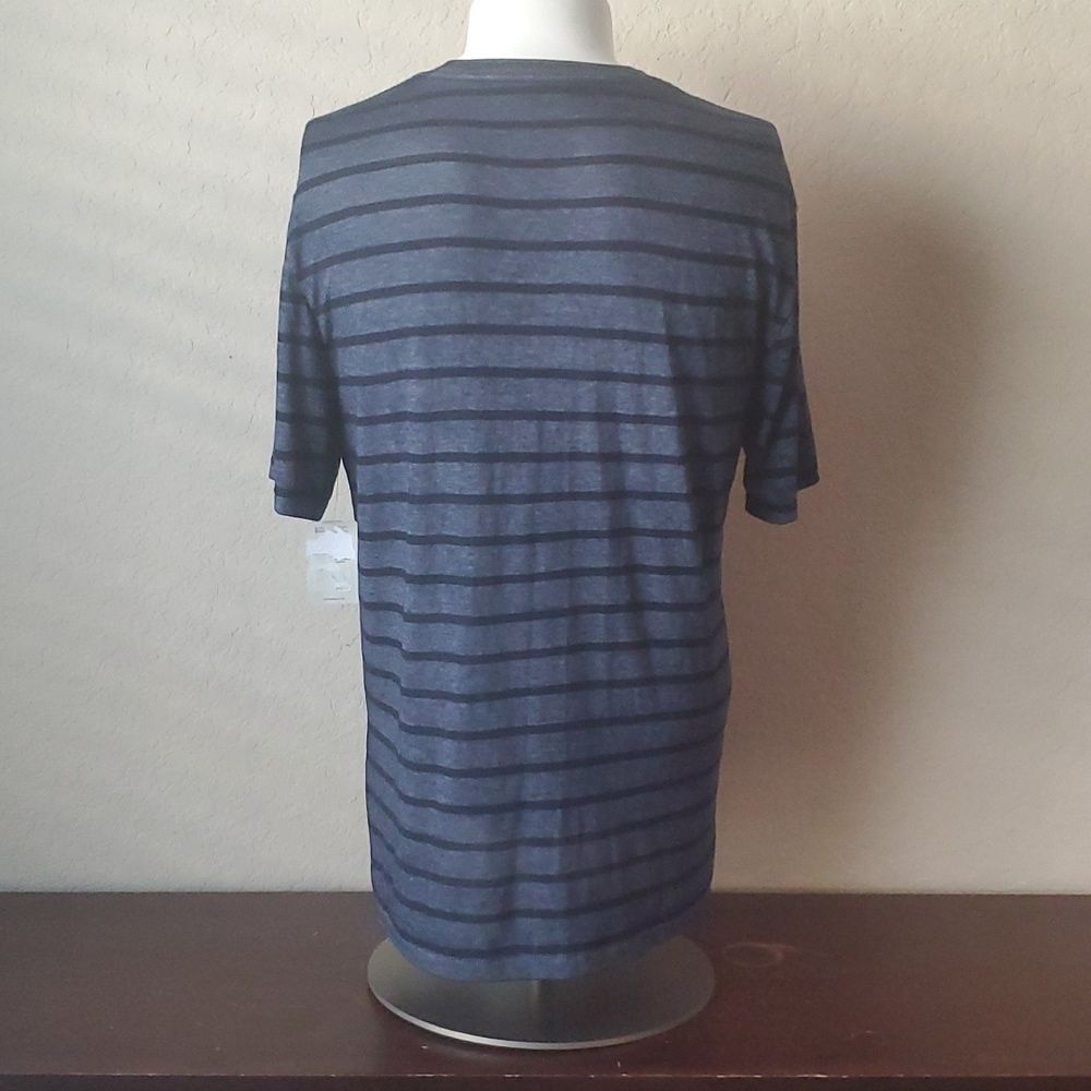 NWT Lucky Brand Venice Burnout, Black/Grey Striped, M, w/pocket - Picture 3 of 14
